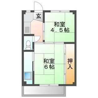 ビレッジハウス中条1号棟【201号室】の間取り