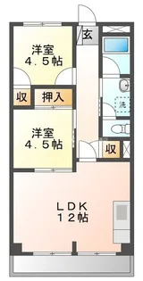 グリーンライフ山ノ沢【3E号室】の間取り