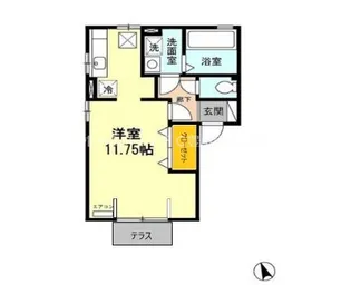 1Rの間取り画像