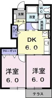 ファミール美園【1階】の間取り