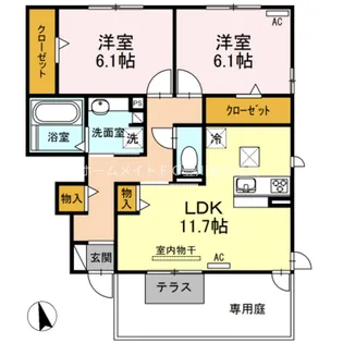 アルシオネ Ⅱ【101号室】の間取り