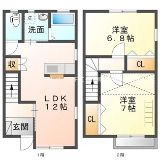 ラ・メゾンK【2号室】の間取り