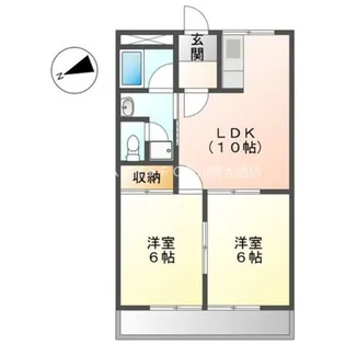 コーポ俊【202号室】の間取り