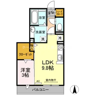 Noir Blanc【302号室】の間取り