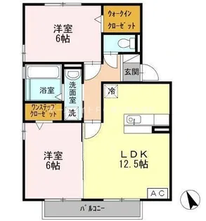 フォンテーヌ松下【2階】の間取り