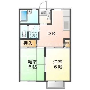 ハラマキハイツ D棟【2階】の間取り