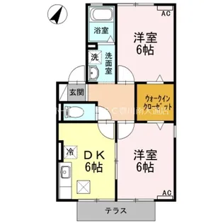 カーサ梨野 A【1階】の間取り