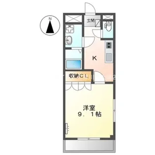 サンコート桜【101号室】の間取り