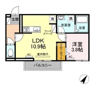 歩夢Ⅲ【202号室】の間取り