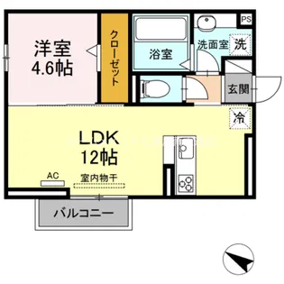 グラシューズ【201号室】の間取り