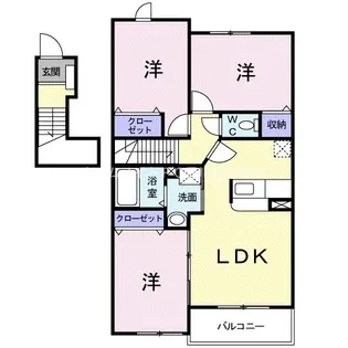 サニー フォレストA【2階】の間取り