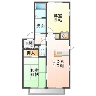 ビューテラス佐野 A棟【201号室】の間取り