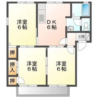 エコルエスト A棟【2階】の間取り