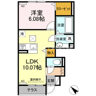 1LDKの間取り画像