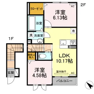プランドール・越川【2階】の間取り