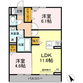 オッツ一宮【2階】の間取り