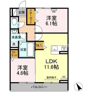 オッツ一宮【3階】の間取り