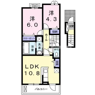 ライツェント・ローゼ【2階】の間取り