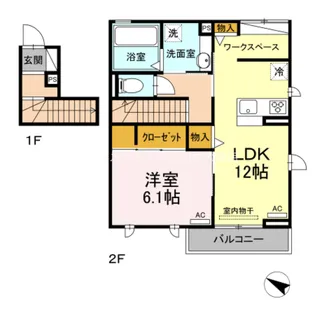 リアン馬場【2階】の間取り