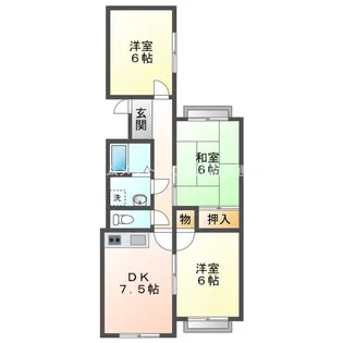 Pyxis21【104号室】の間取り