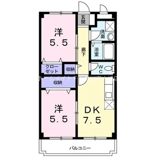 スカイハイツはなぶさ【3階】の間取り