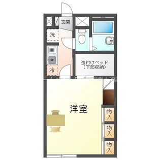 レオパレス八幡【201号室】の間取り