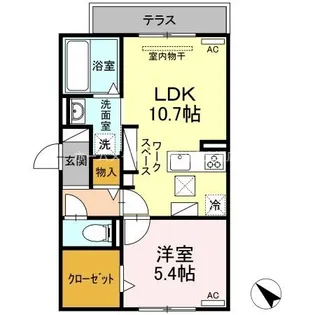 グラン・コート末広通【103号室】の間取り