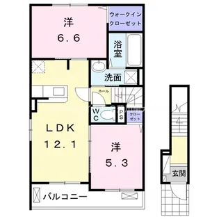 ライグッドⅦ B【2階】の間取り