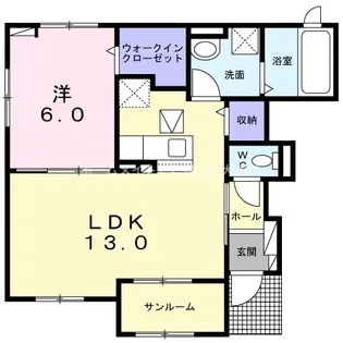 シャ ブロン【101号室】の間取り