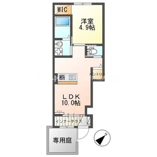 アメニティスペース中央通【101号室】の間取り