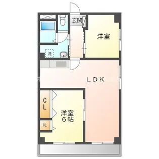 ライフ21SUWA【201号室】の間取り