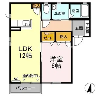 シェモア B【2階】の間取り