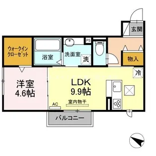 カーサ・ソラーレ【1階】の間取り