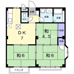 ハイツ美幸B【2階】の間取り