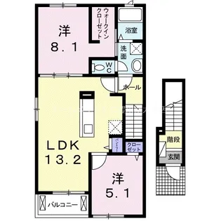ラスパシオ A【2階】の間取り
