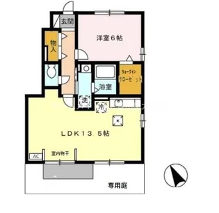 グランモア新豊 B棟【1階】の間取り
