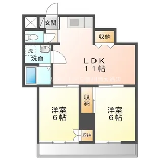 豊川支店マンション【2階】の間取り