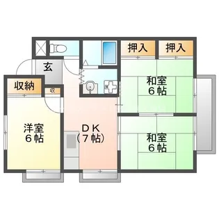 ヴィレッジ牛久保【2階】の間取り