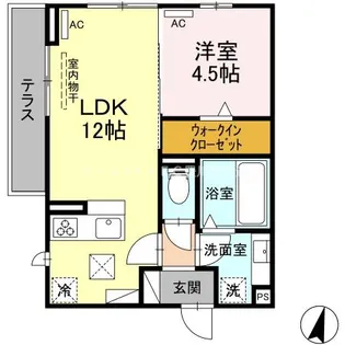 メゾン・ド・エール【1階】の間取り