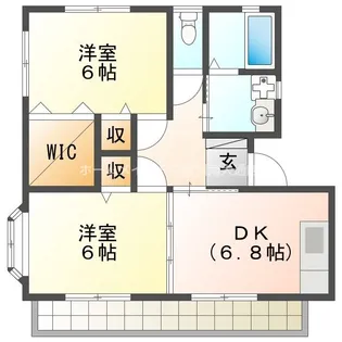 グランリーフ【202号室】の間取り