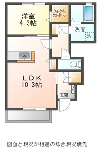 プランドール今宮【1階】の間取り