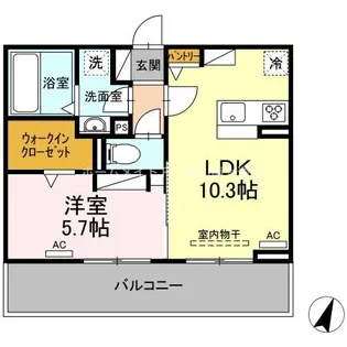 ミエル ノール【3階】の間取り