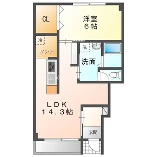 Mulberry Field【102号室】の間取り