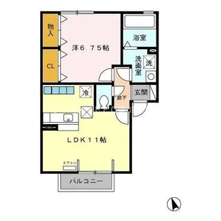 ヴィラ・サンライズ A【1階】の間取り