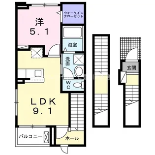 アビーダ豊川諏訪【3階】の間取り