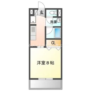 ハイツ二の丸【1階】の間取り