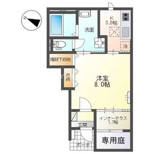 リベルテ桜【105号室】の間取り