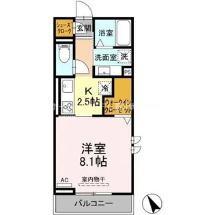 D-square古宿町【2階】の間取り