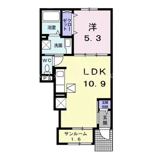 グレイスエイト【1階】の間取り