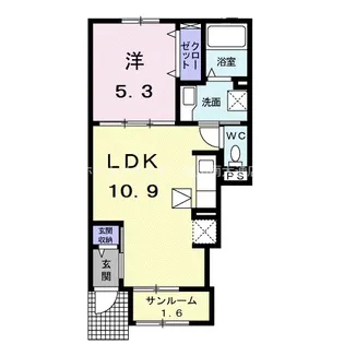 グレイスエイト【1階】の間取り